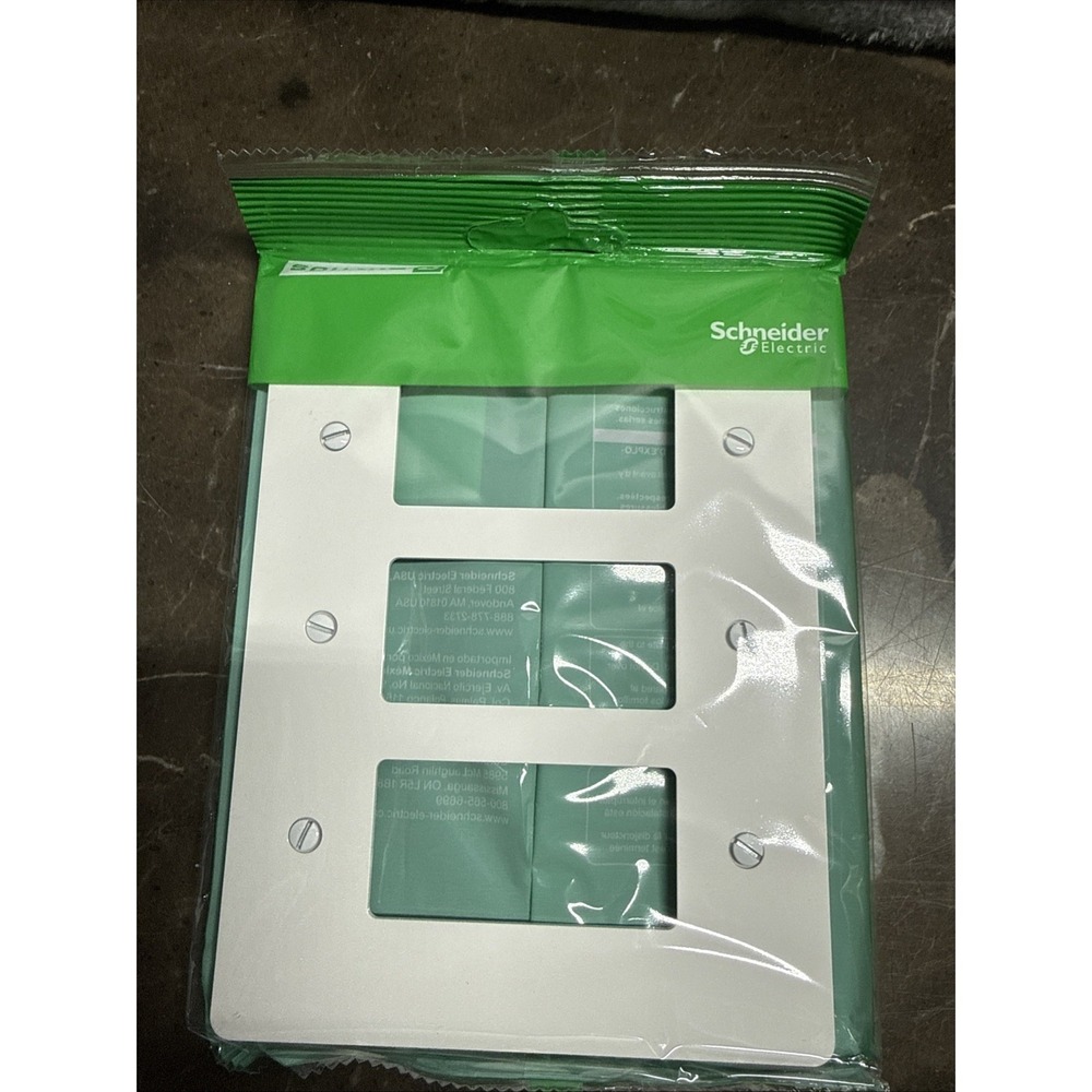 3 Gang Oversiz Wall Plate White Square D X Series SQWS141003WH‎